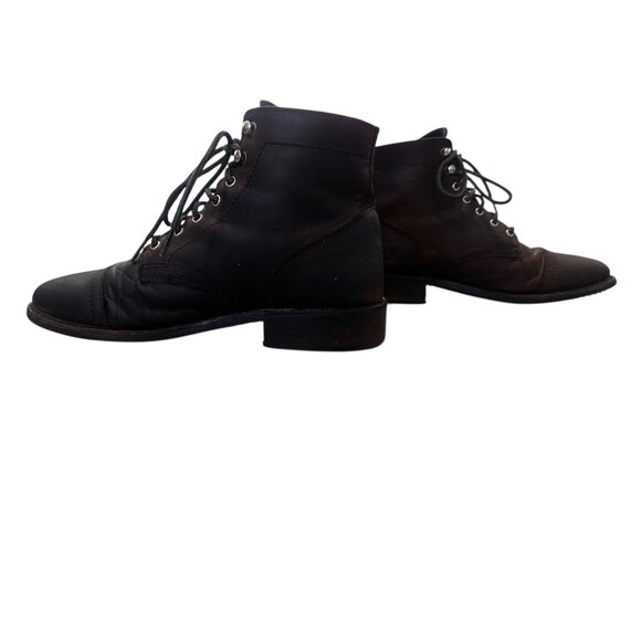 Thursday Boots Captain Lace Up Boots Womens 10.5 Brown Nubuck Boho Victorian - Picture 9 of 14